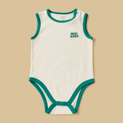 Pack of 3 - Animal Face Print Sleeveless Bodysuit