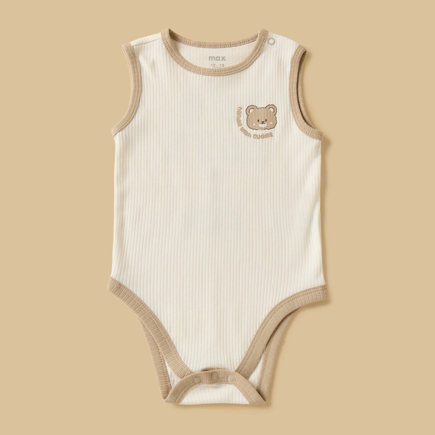 Pack of 3 - Animal Face Print Sleeveless Bodysuit
