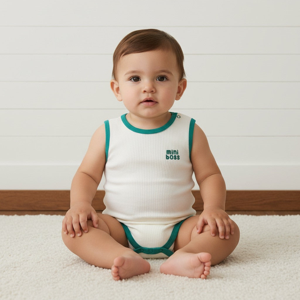Pack of 3 - Animal Face Print Sleeveless Bodysuit