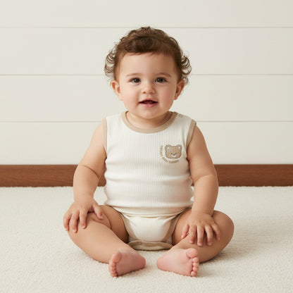 Pack of 3 - Animal Face Print Sleeveless Bodysuit