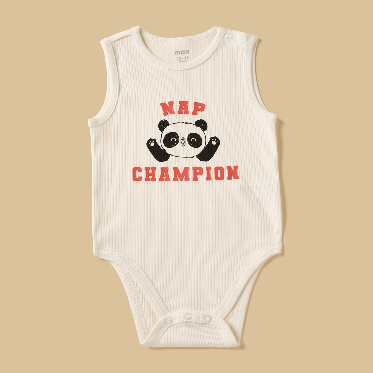Pack of 3 - Ribbed Cotton Sleeveless Bodysuit