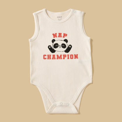 Pack of 3 - Ribbed Cotton Sleeveless Bodysuit