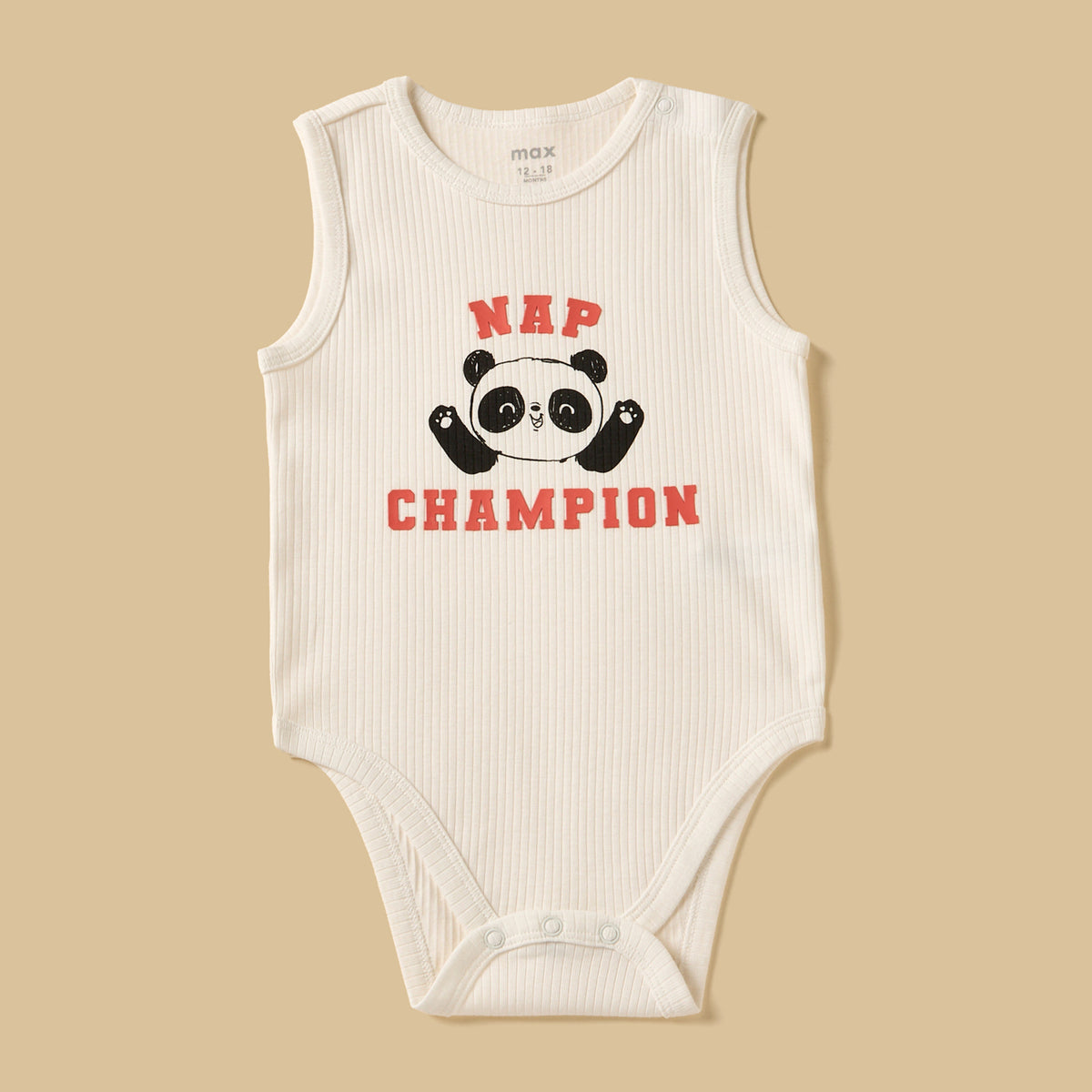 Pack of 3 - Ribbed Cotton Sleeveless Bodysuit
