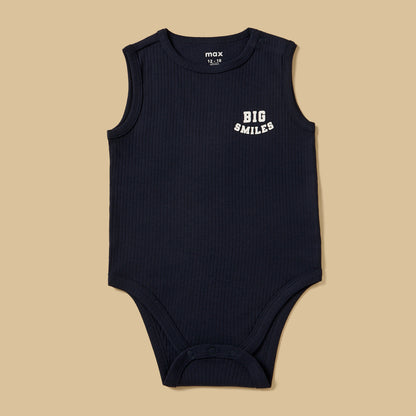 Pack of 3 - Ribbed Cotton Sleeveless Bodysuit