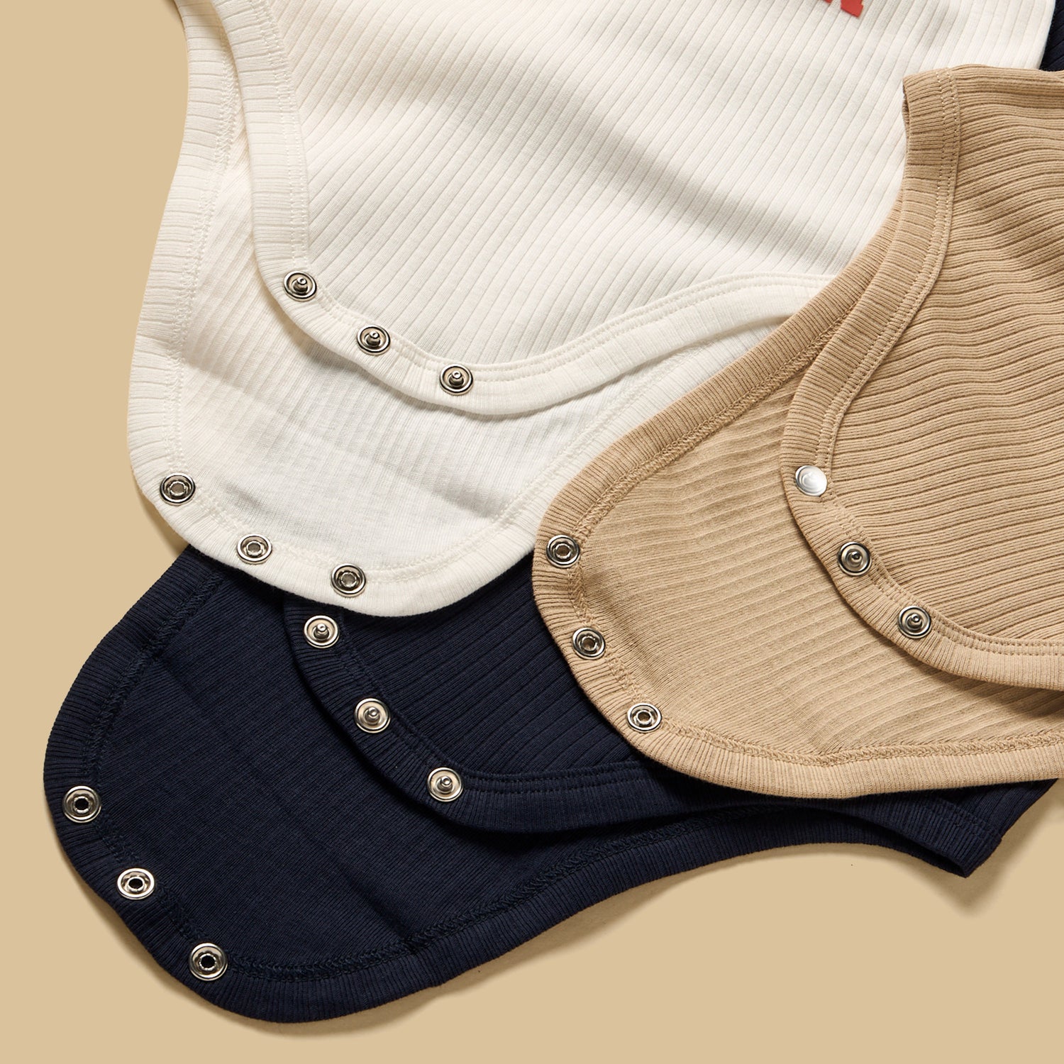 Pack of 3 - Ribbed Cotton Sleeveless Bodysuit