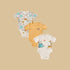 Pack of 3 - Safari Print Cotton Bodysuit - Multicolour / 12-18 mths