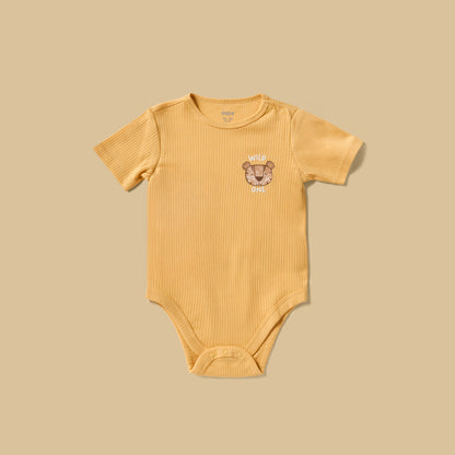 Pack of 3 - Safari Print Cotton Bodysuit