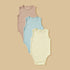Pack of 3 - Ribbed Sleeveless Cotton Bodysuit - Multicolour / 12-18 mths