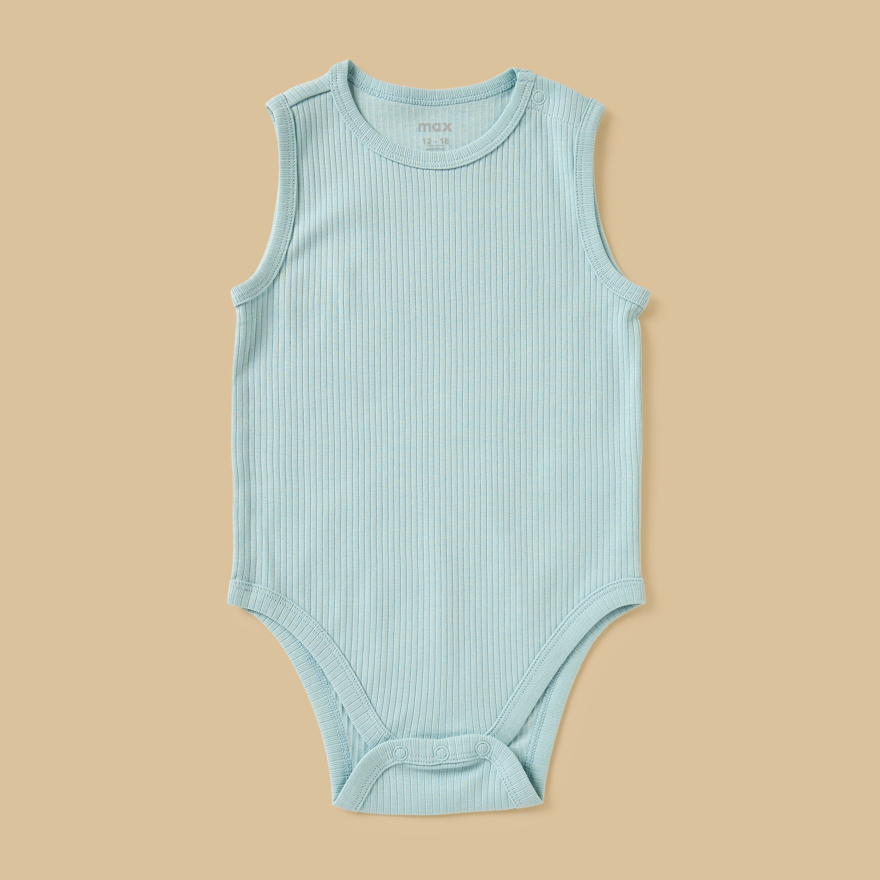 Pack of 3 - Ribbed Sleeveless Cotton Bodysuit