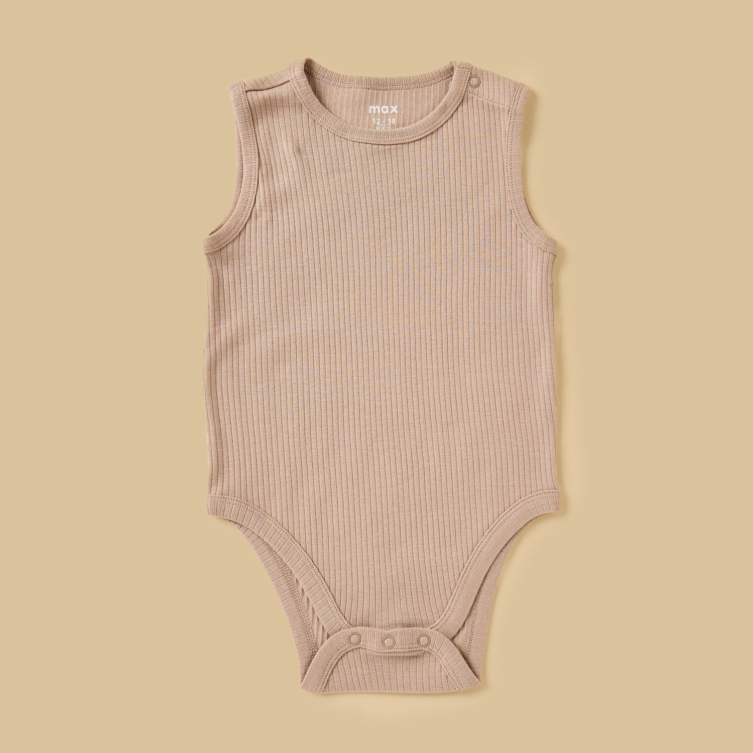 Pack of 3 - Ribbed Sleeveless Cotton Bodysuit