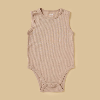 Pack of 3 - Ribbed Sleeveless Cotton Bodysuit