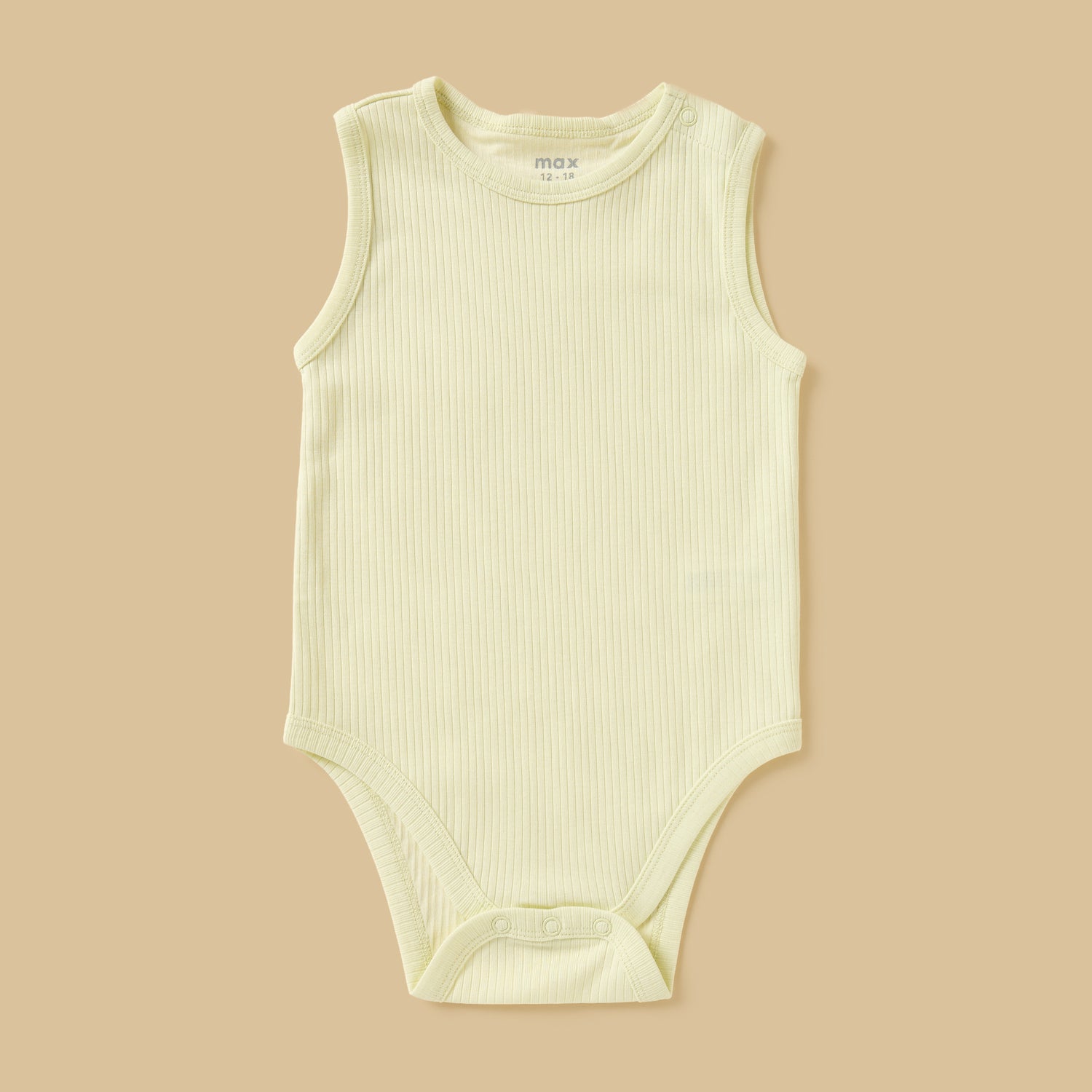Pack of 3 - Ribbed Sleeveless Cotton Bodysuit