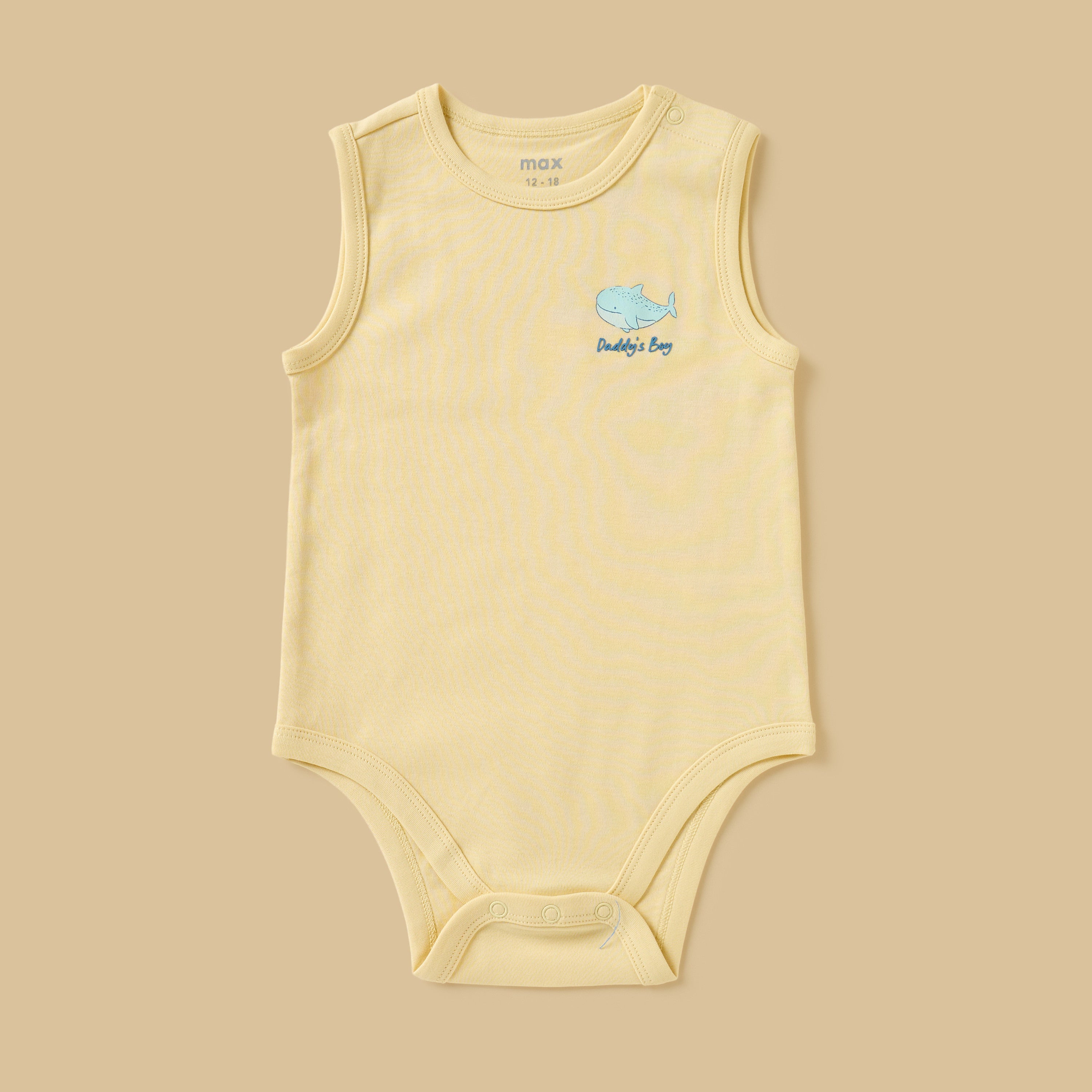 Pack of 3 - Printed Sleeveless Cotton Bodysuit