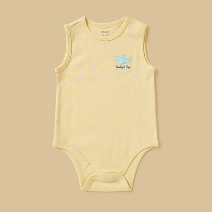 Pack of 3 - Printed Sleeveless Cotton Bodysuit