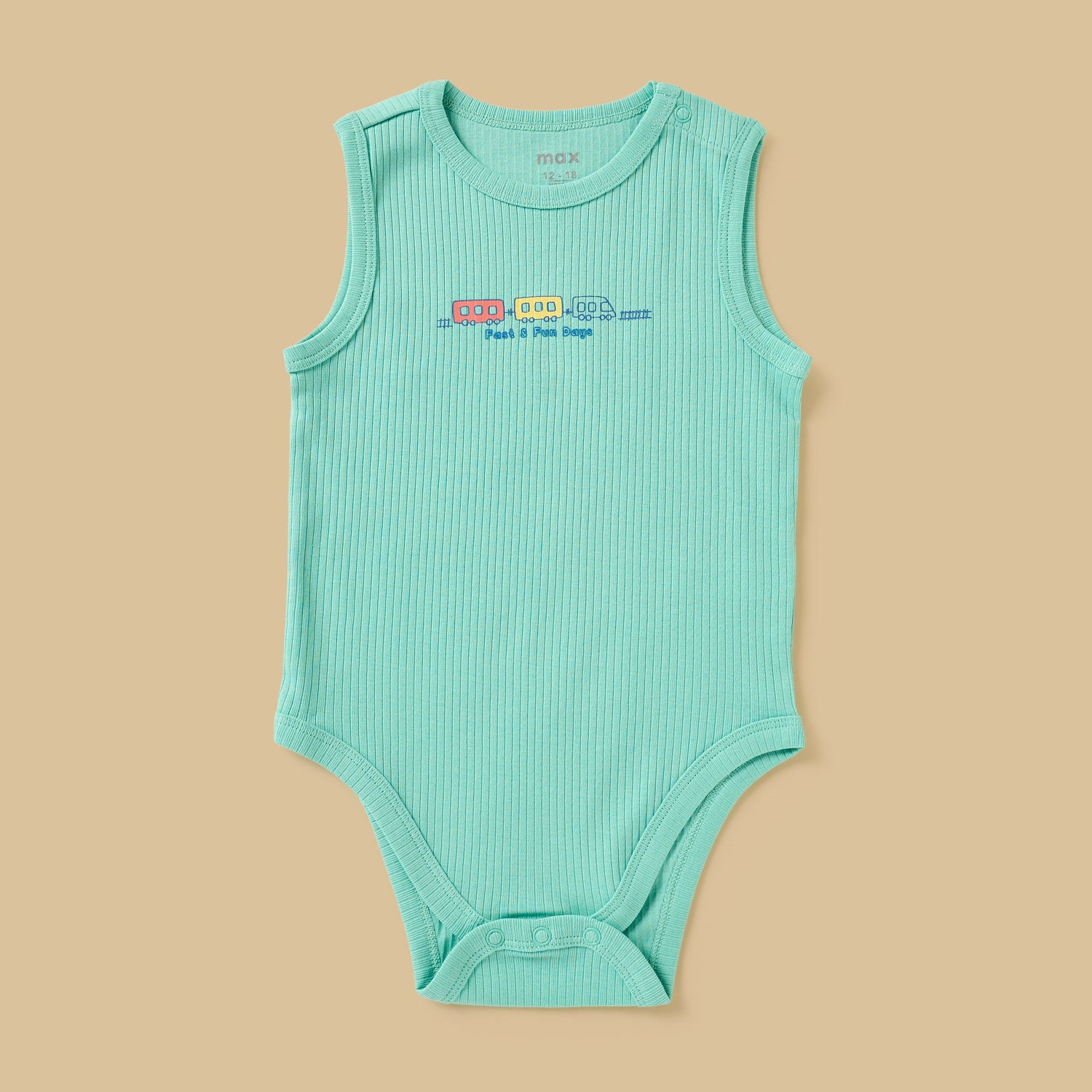 Pack of 3 - Printed Sleeveless Cotton Bodysuit