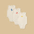 Pack of 3 - Printed Ribbed Sleeveless Cotton Bodysuit - Cream / 12-18 mths