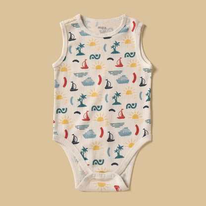 Pack of 3 - Ribbed Sleeveless Bodysuit