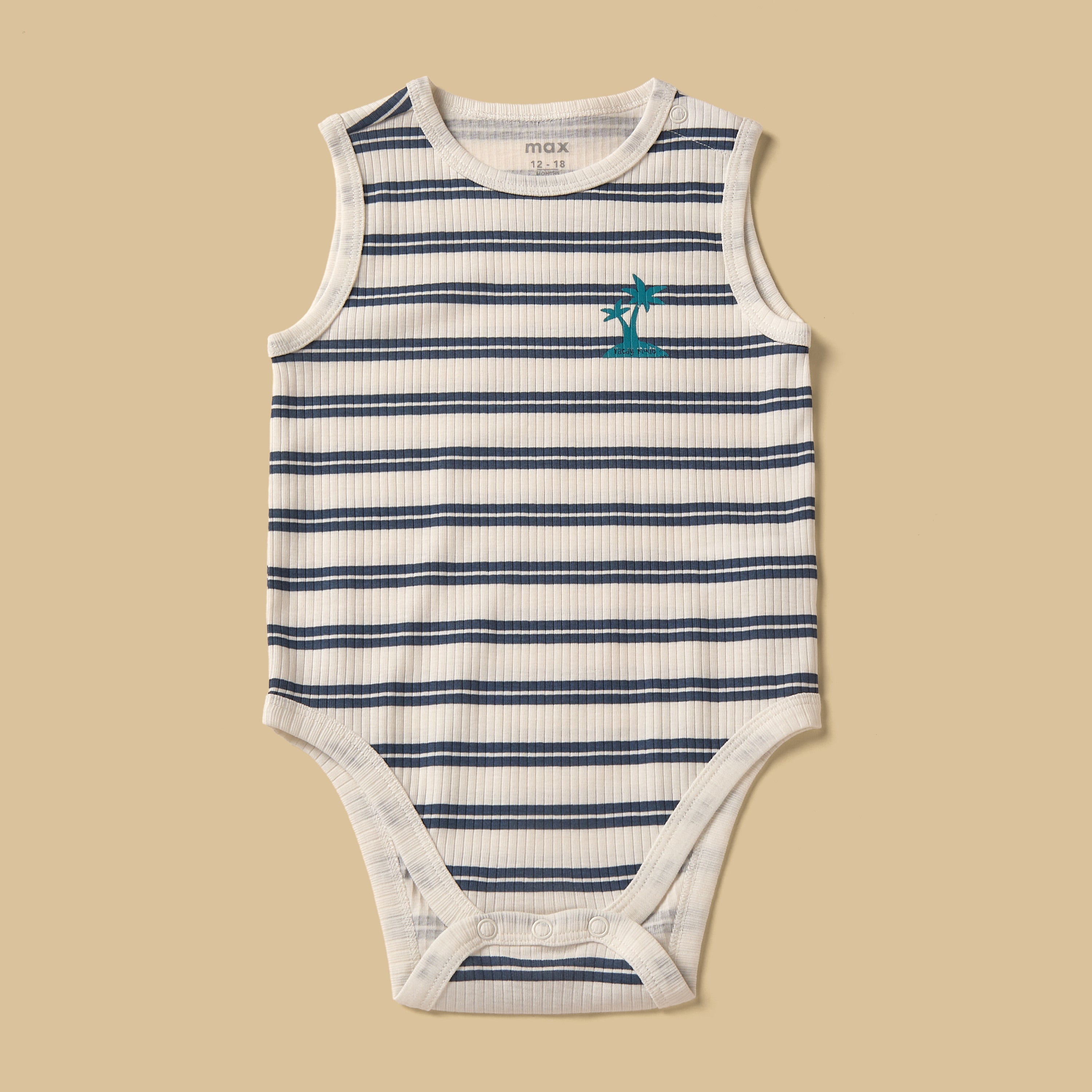 Pack of 3 - Ribbed Sleeveless Bodysuit