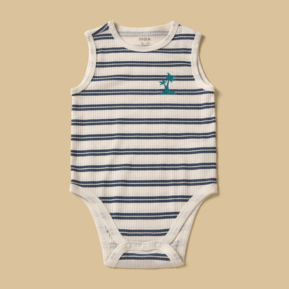 Pack of 3 - Ribbed Sleeveless Bodysuit