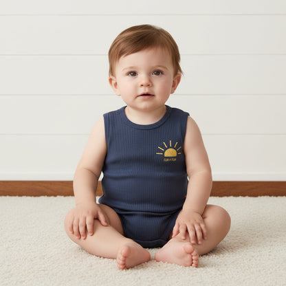 Pack of 3 - Ribbed Sleeveless Bodysuit