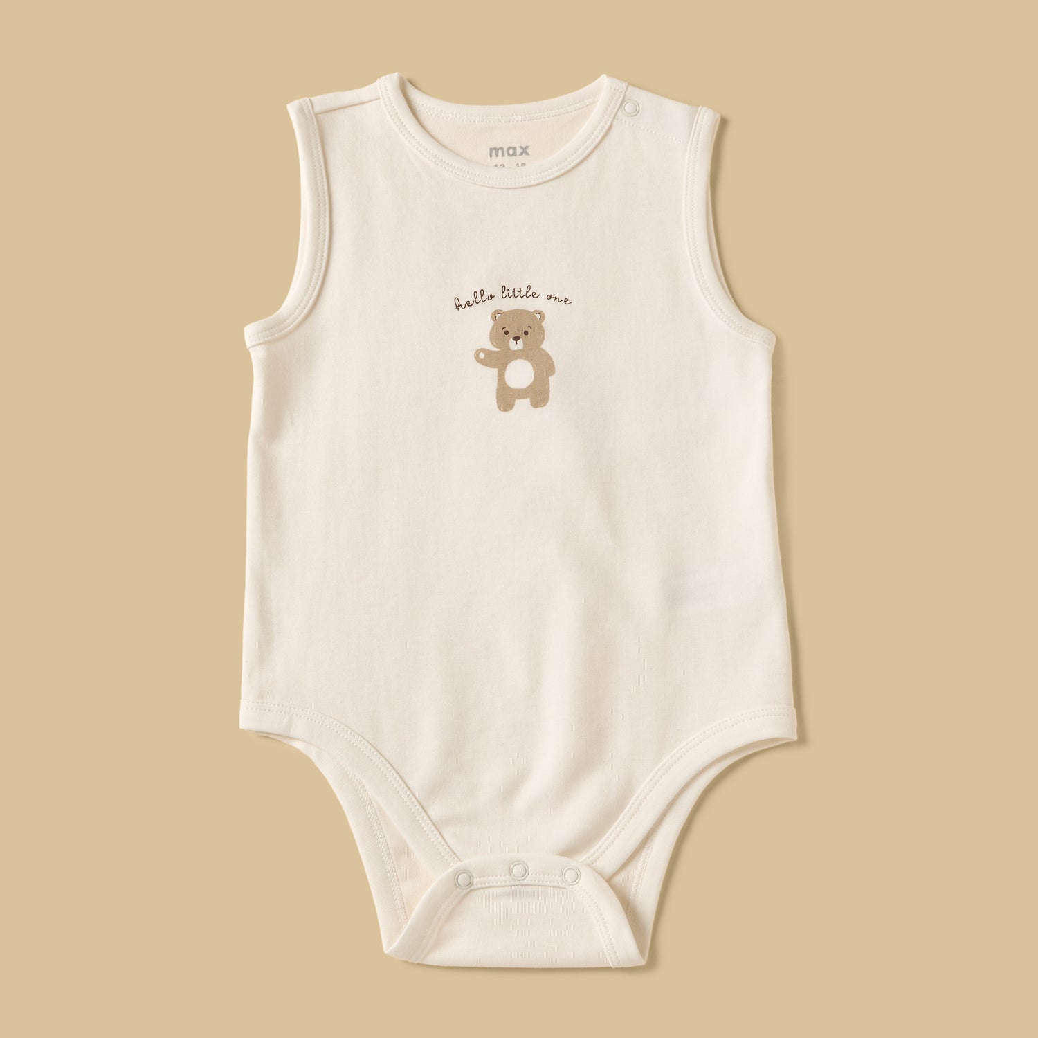 Pack of 3 - Bear Print Sleeveless Cotton Bodysuit