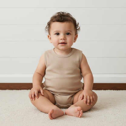 Pack of 3 - Bear Print Sleeveless Cotton Bodysuit