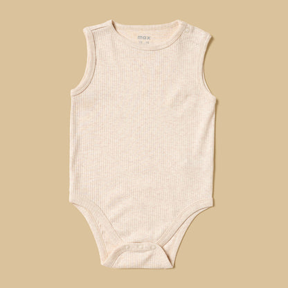 Pack of 5 - Ribbed Sleeveless Cotton Bodysuit