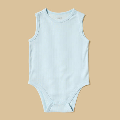 Pack of 5 - Ribbed Sleeveless Cotton Bodysuit