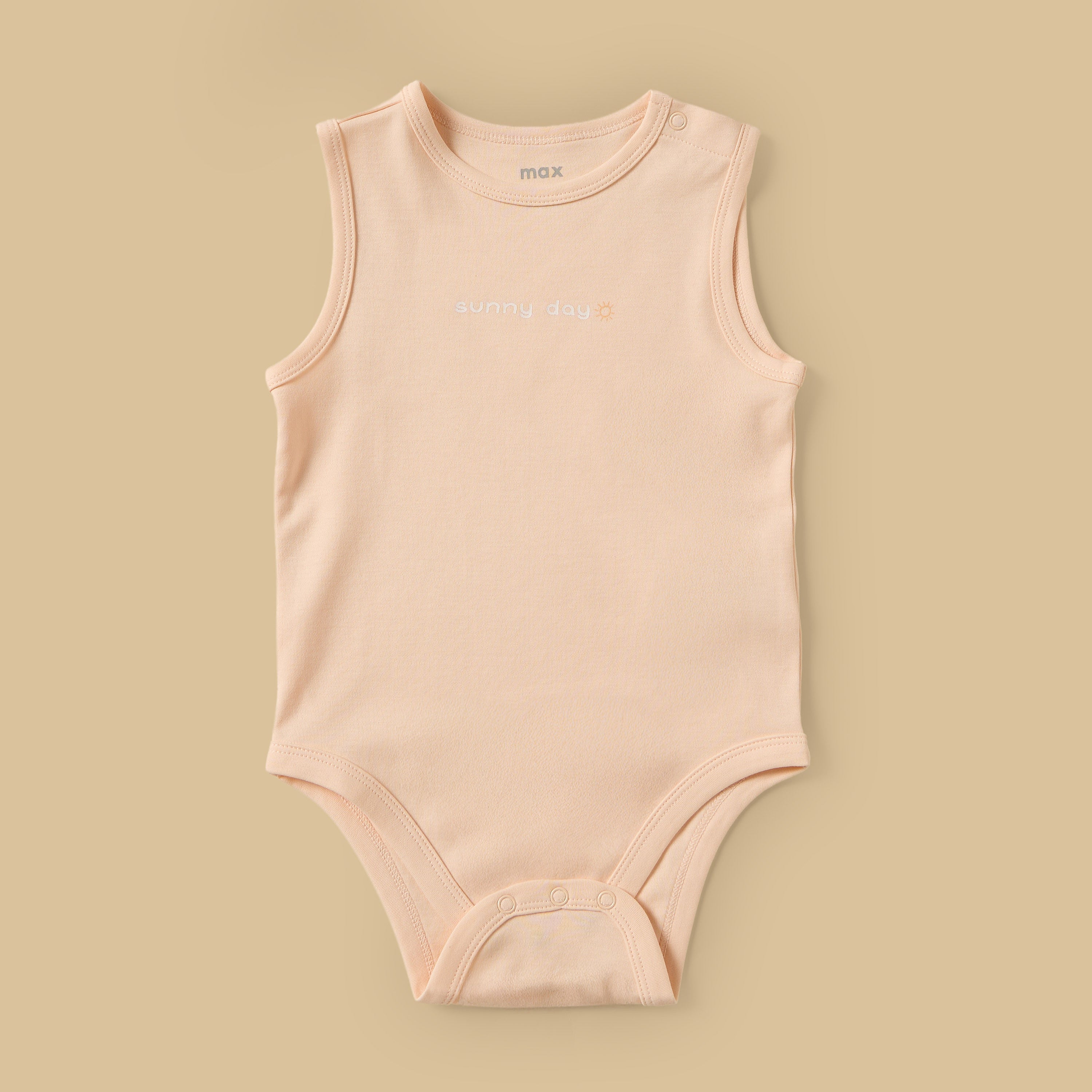 Pack of 5 - Palm Print Sleeveless Cotton Bodysuit