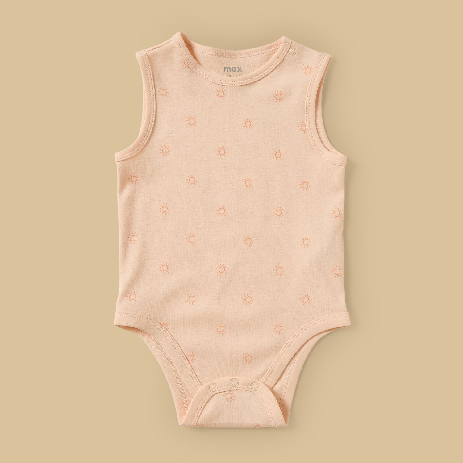 Pack of 5 - Palm Print Sleeveless Cotton Bodysuit