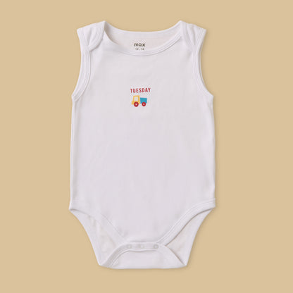 Pack of 7 - Printed Cotton Bodysuit