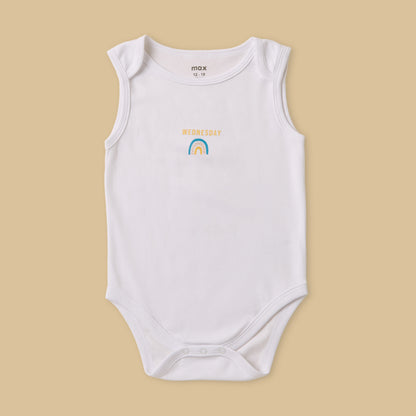 Pack of 7 - Printed Cotton Bodysuit