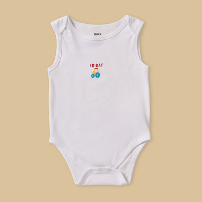 Pack of 7 - Printed Cotton Bodysuit