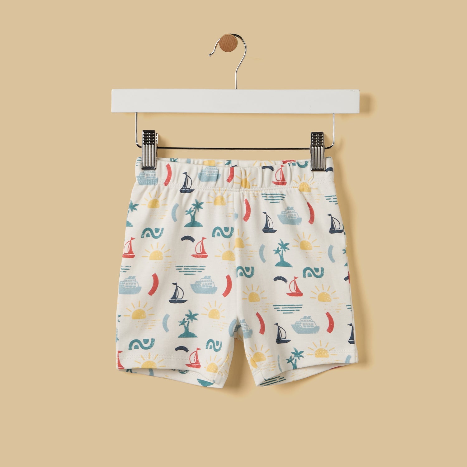 Nautical Print Cotton Shorts Set