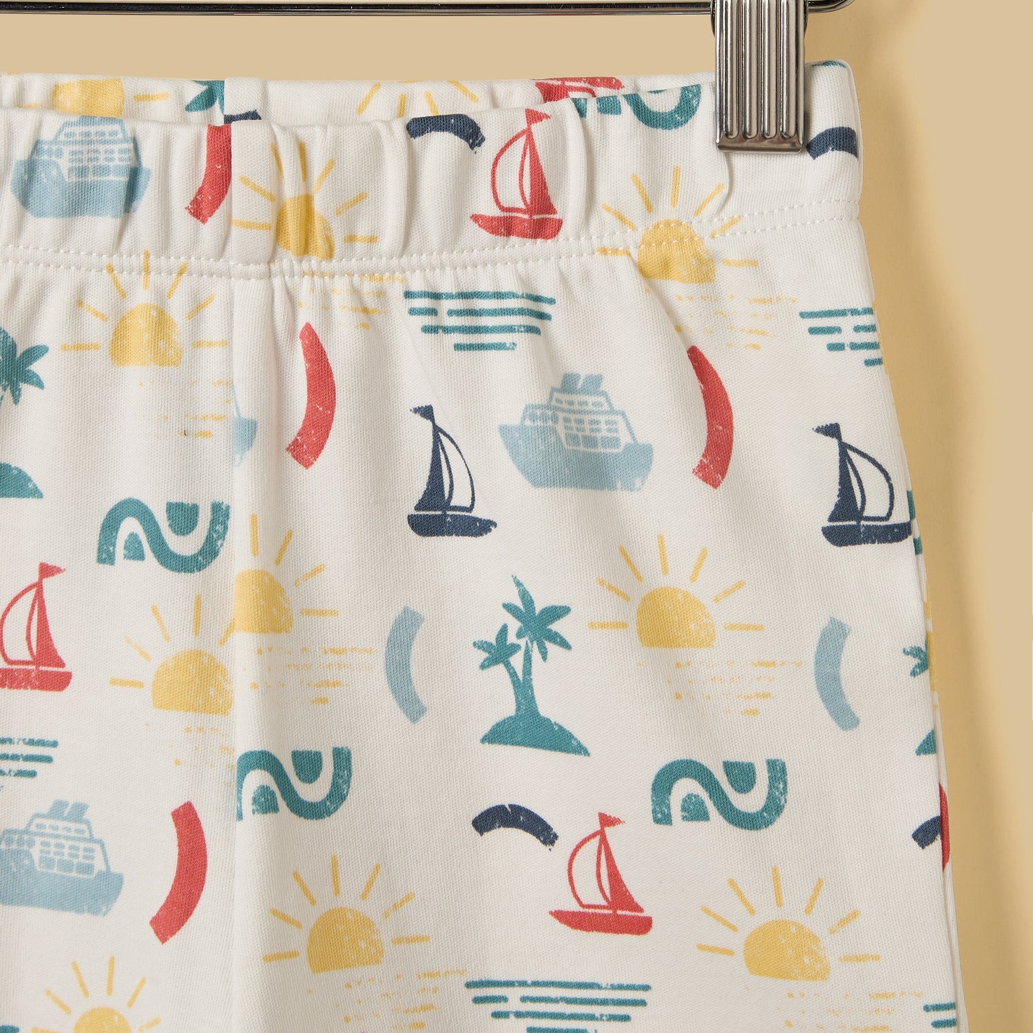 Nautical Print Cotton Shorts Set