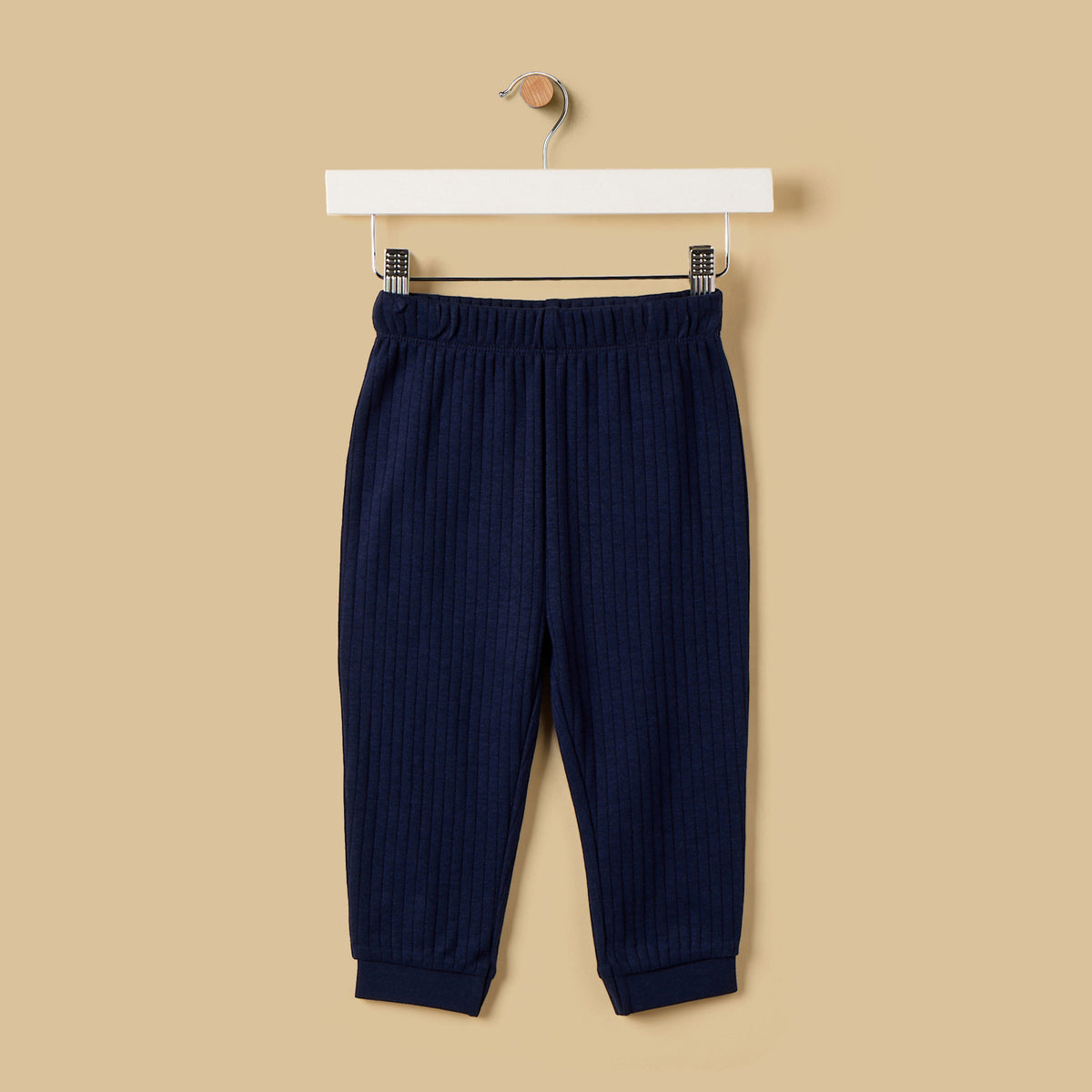 Slogan Print Textured Cotton Pyjama Set