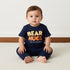 Slogan Print Textured Cotton Pyjama Set