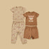 Pack of 2 - Tiger Print Cotton Pyjama Set - Brown / 12-18 mths