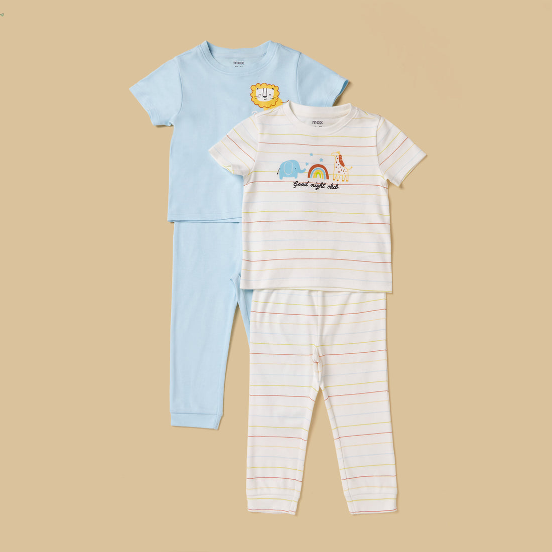 Pack of 2 - Animal Print Pyjama Set - Multicolour / 12-18 mths