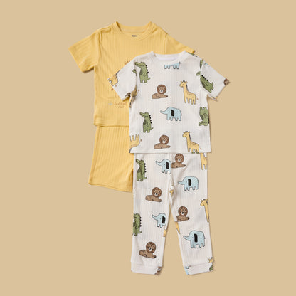 Pack of 2 - Safari Print Cotton Pyjama Set