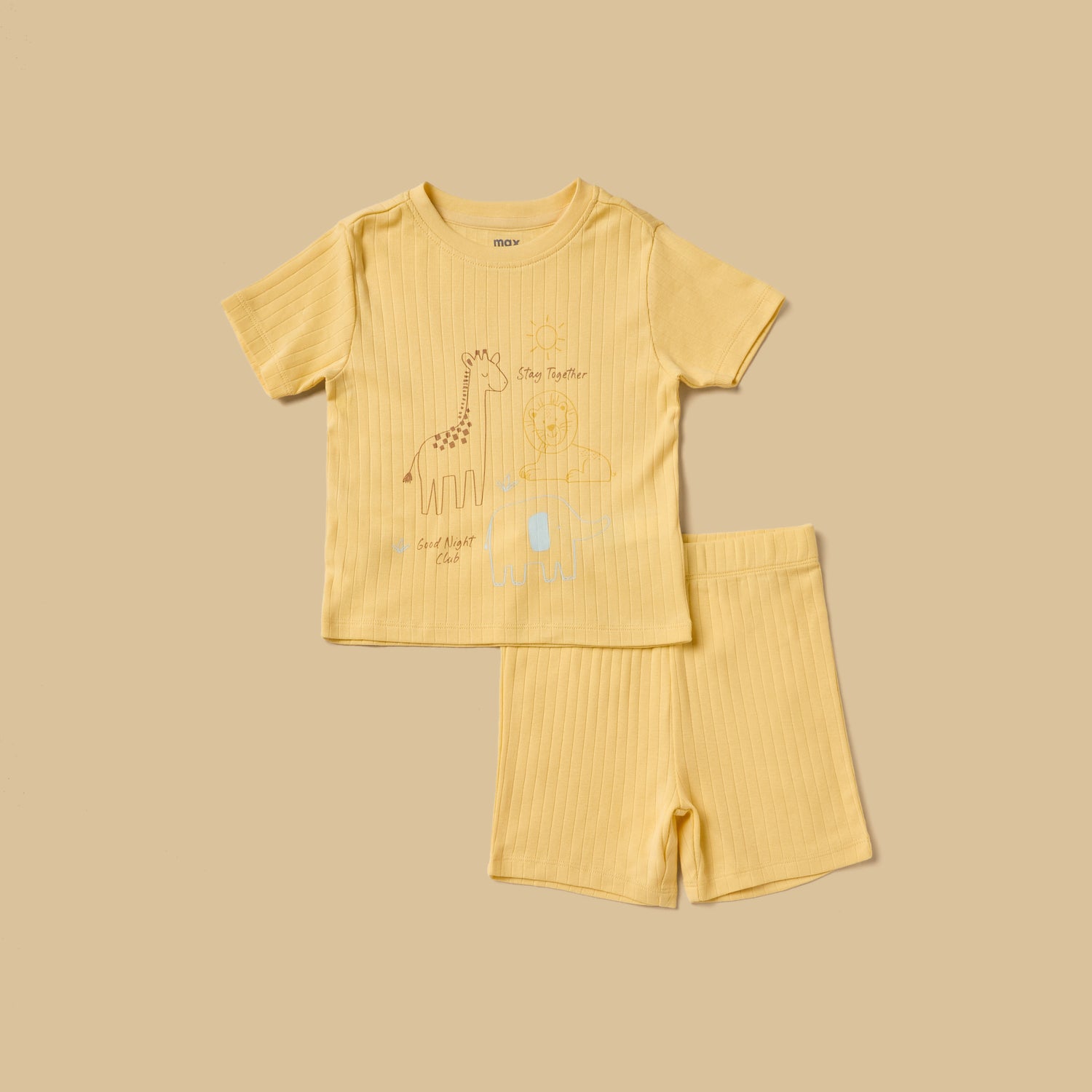 Pack of 2 - Safari Print Cotton Pyjama Set