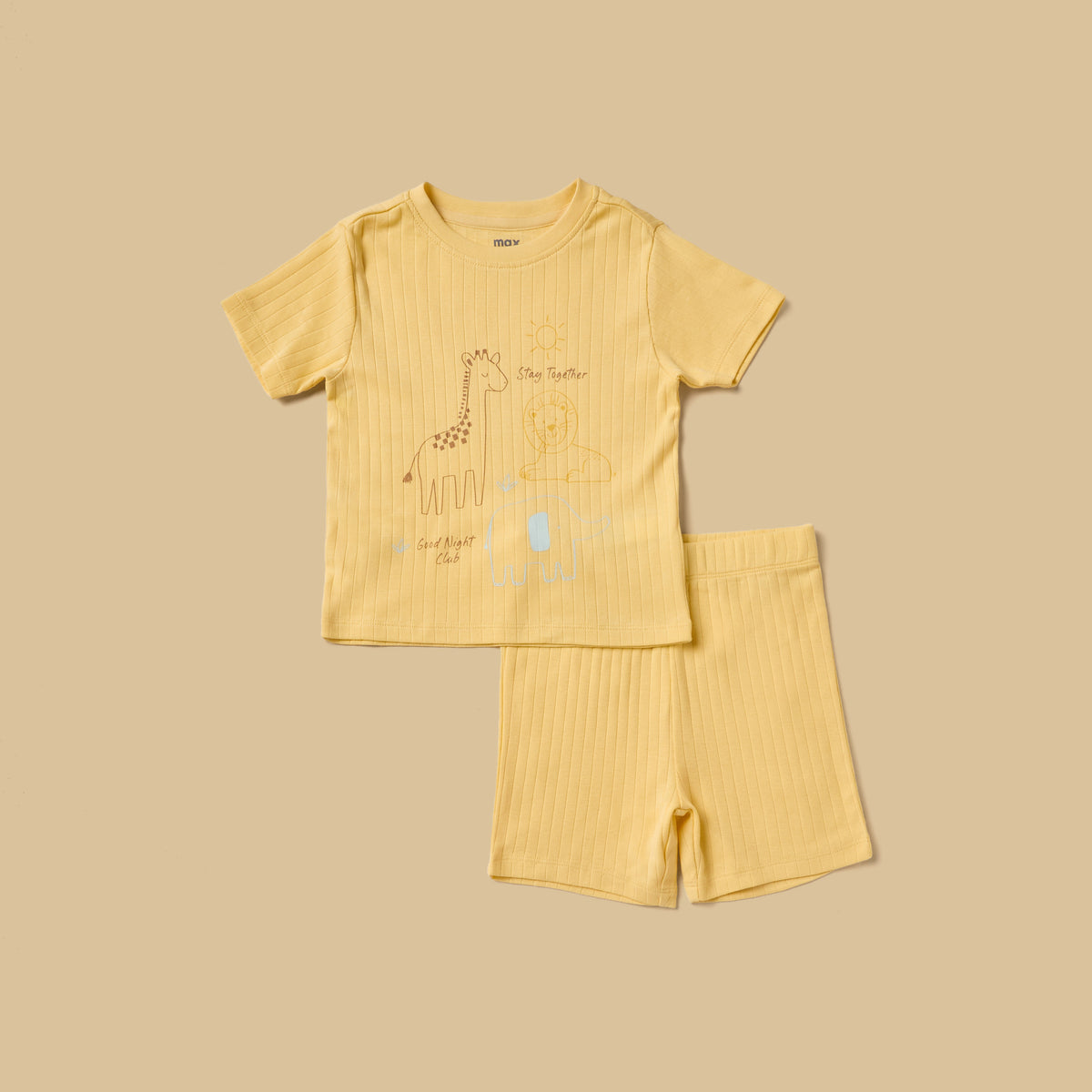 Pack of 2 - Safari Print Cotton Pyjama Set