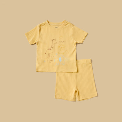 Pack of 2 - Safari Print Cotton Pyjama Set