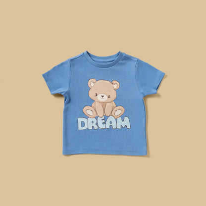 Pack of 2 - Teddy Bear Print Cotton Pyjama Set