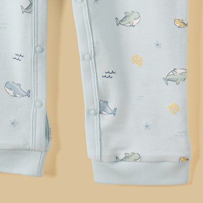 Pack of 2 - Whale Print Cotton Sleepsuit