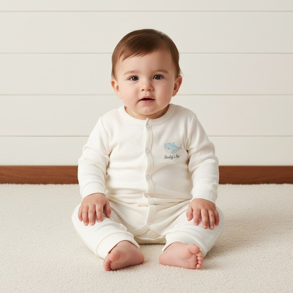 Pack of 2 - Whale Print Cotton Sleepsuit