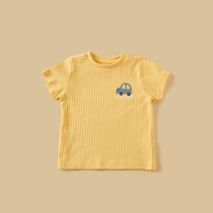 Pack of 2 - Ribbed Cotton T-shirts and Pyjamas