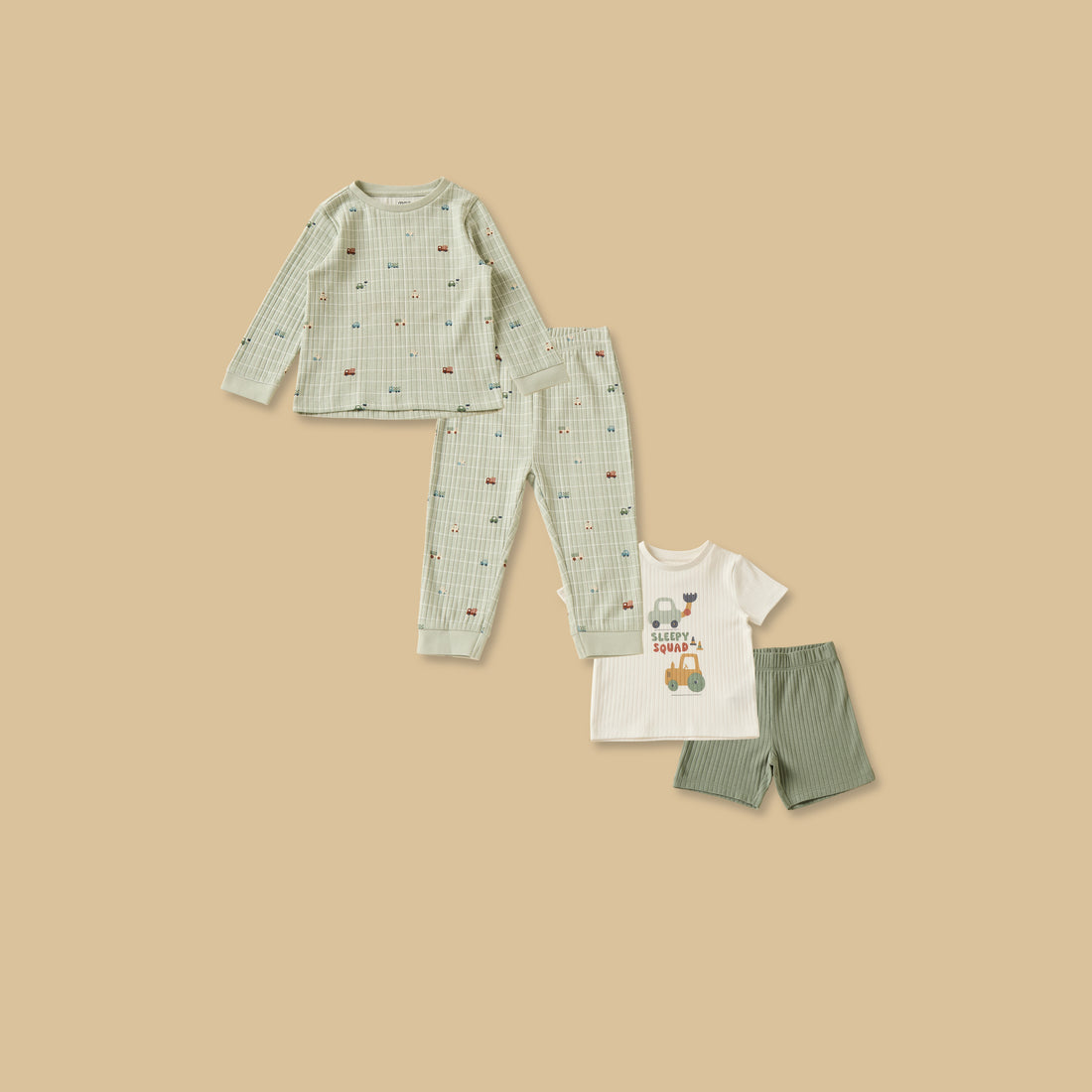 Pack of 2 - Vehicle Print Cotton Pyjama Set - Multicolour / 12-18 mths