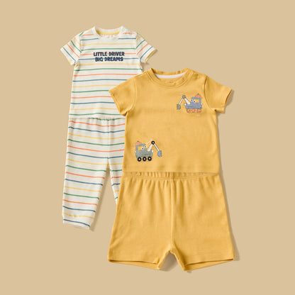 Pack of 2 - Assorted Pyjamas - Multicolour / 12-18 mths
