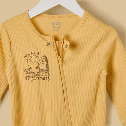 Pack of 2 - Safari Animal Print Cotton Sleepsuit
